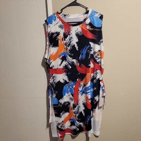 Source Unknown Dresses & Skirts - Source Unknown Colorful Brushstroke Midi Dress